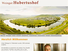 Tablet Screenshot of hubertushof-trittenheim.de